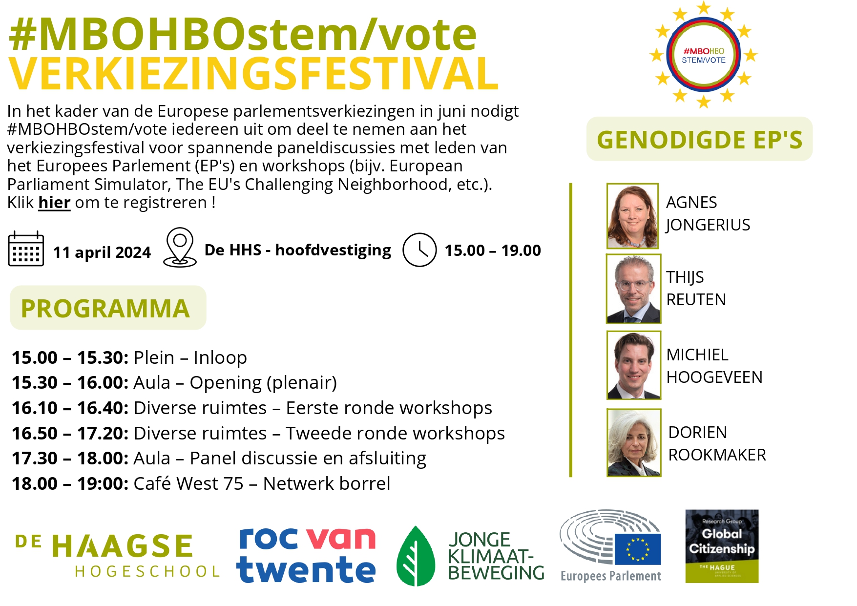 Verkiezingsfestival #MBOHBO stem/vote NL